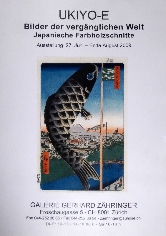 Ukiyo-E jap etc Kunisada Farbholzschnitt 18 Kühlschrankmagnet  nach Hiroshige